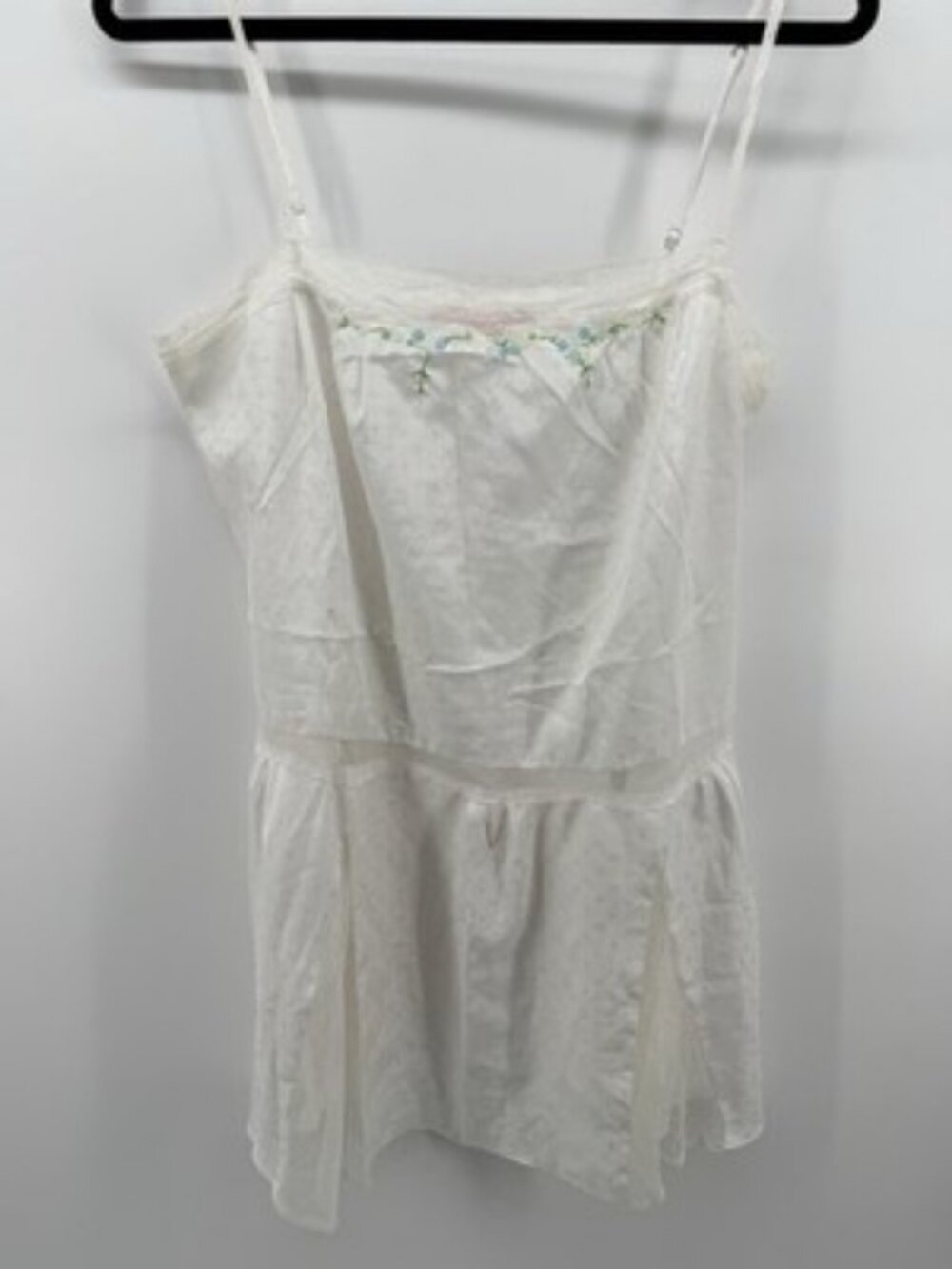Victoria’s Secret Angels White Lace Embroidered Chemise Slip Dress L Large - Picture 1 of 6